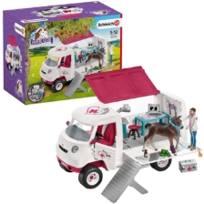 Schleich Mobile Vet and Accessories with Hanoverian Foal