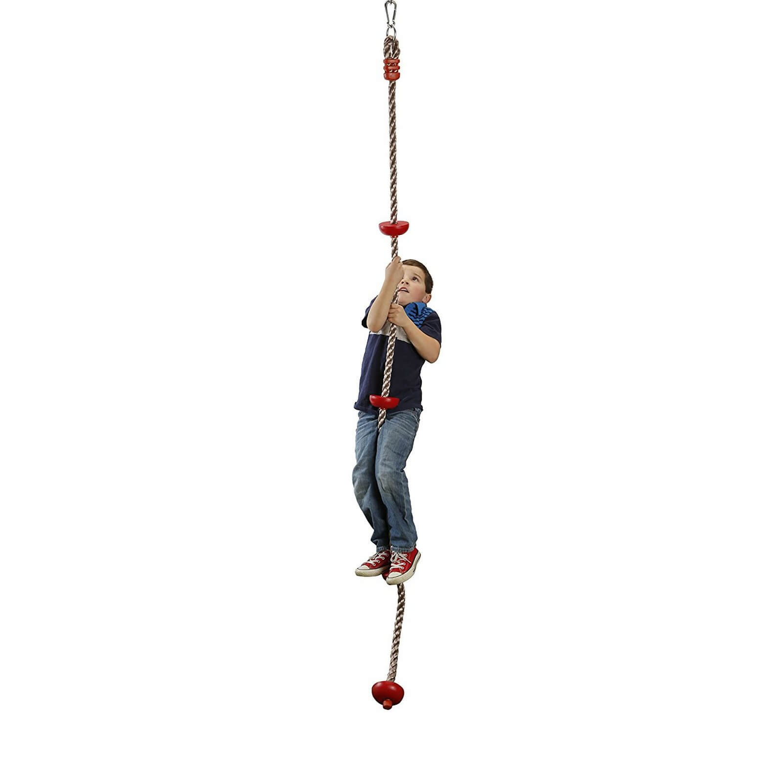 Slackers Ninja Climbing Rope 2.4m with Foot Holds Jadrem Toys