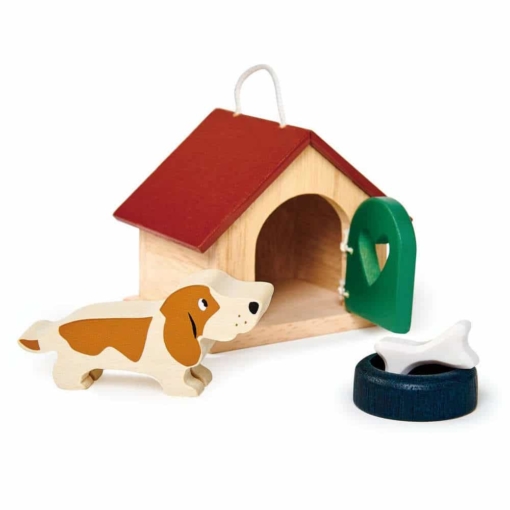 Tender Leaf Pet Dogs Wooden Set for Dolls House