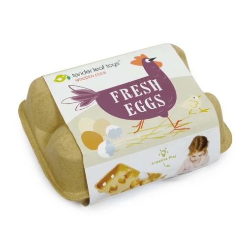 Tender Leaf Wooden Eggs in Carton - Image 4