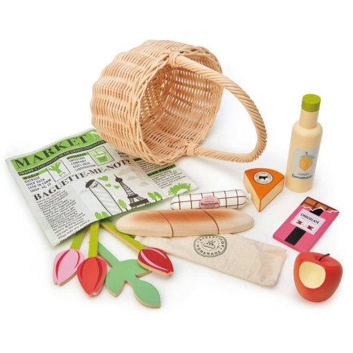 Tender Leaf Wicker Shopping Basket Set