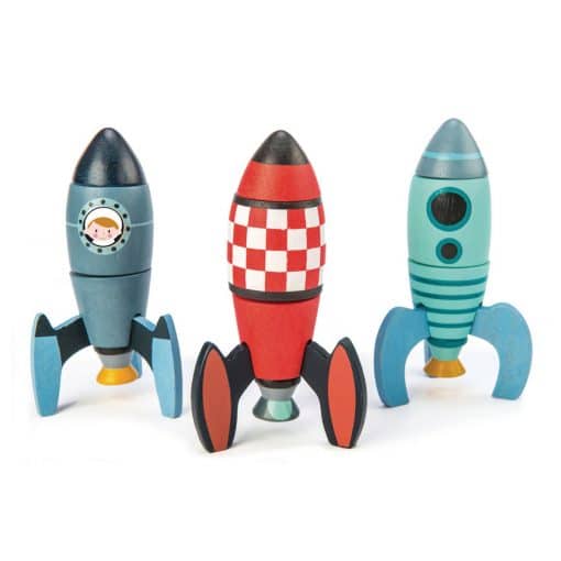 Tender Leaf Toys Rocket Construction Set: Build, Stack, and Launch Fun