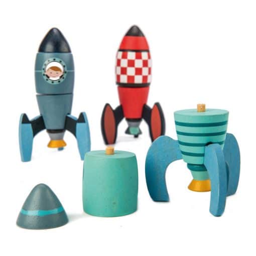 Tender Leaf Toys Rocket Construction Set: Build, Stack, and Launch Fun - Image 2