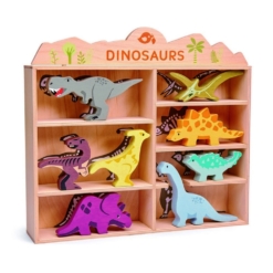 Tender Leaf Dinosaur Set in Wooden Display Unit