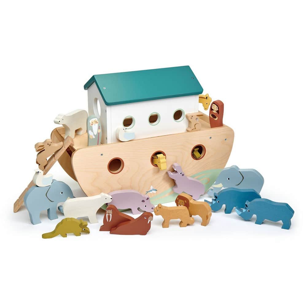 Tender Leaf Noah s Wooden Ark with Animals