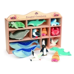 Tender Leaf Toys Coastal Animals in Wooden Display Unit