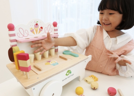 Tender Leaf Toys Push Along Ice Cream Cart