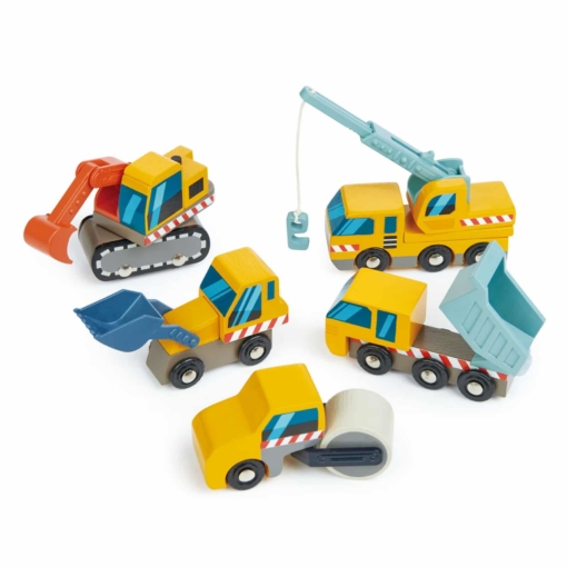 Tender Leaf Toys Wooden Construction Site Vehicle Set