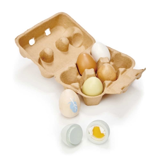Tender Leaf Wooden Eggs in Carton - Image 3