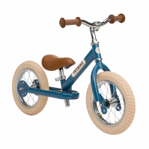Trybike 2 in 1 Balance Bike Matte Blue Vintage - Image 2