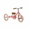 Trybike Steel 2 in 1 Balance Bike Pink Vintage