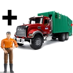 Bruder® MACK Granite Garbage Truck and Driver Bundle
