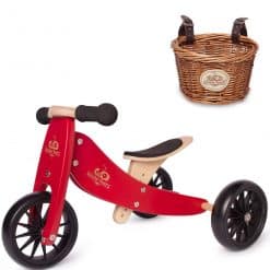 kinderfeets trike red with basket