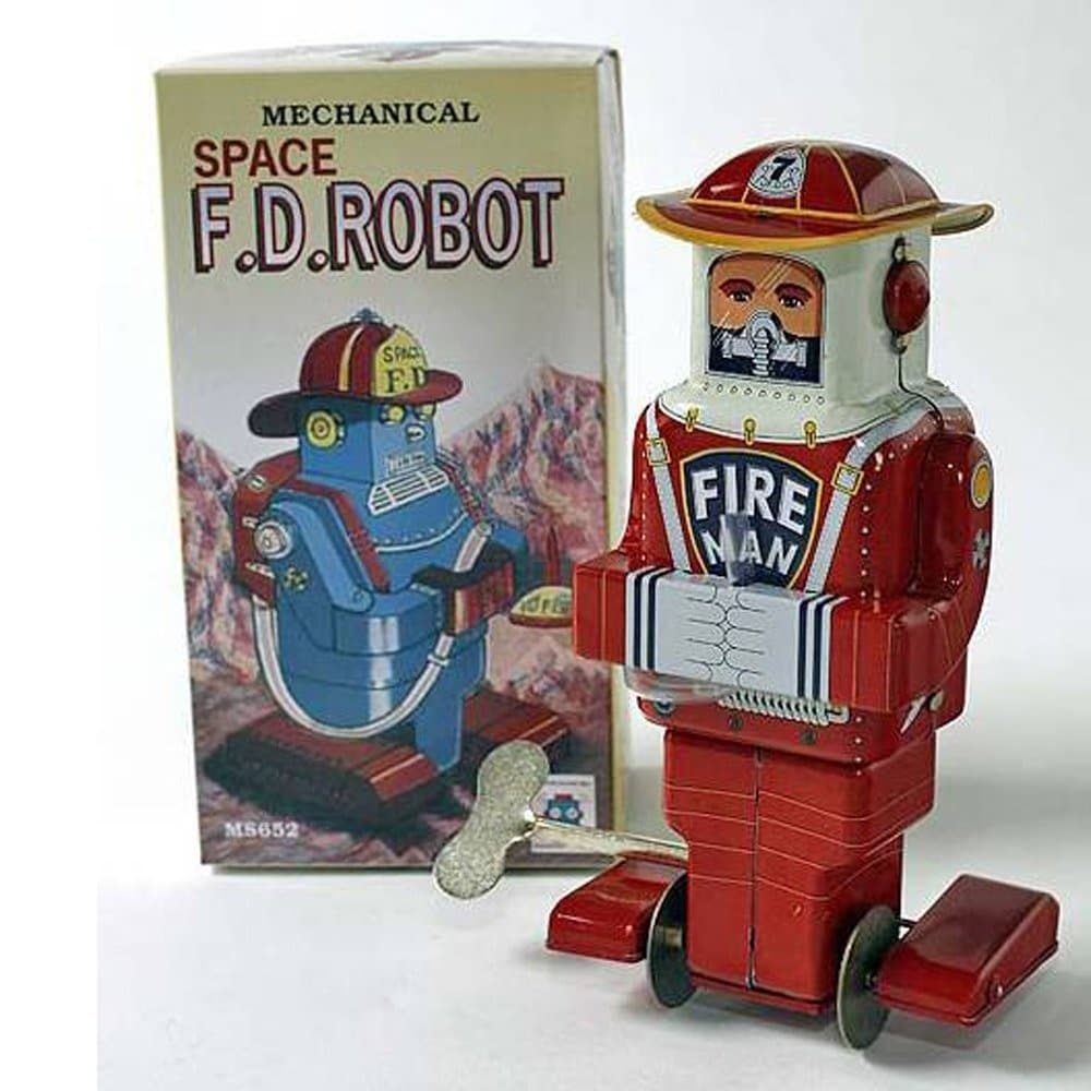 Ha Ha Toy Tin Space F. D. Robot Fireman - Image 2