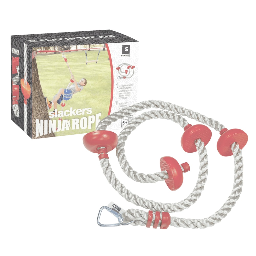 Slackers Ninja Climbing Rope 2.4m with Foot Holds