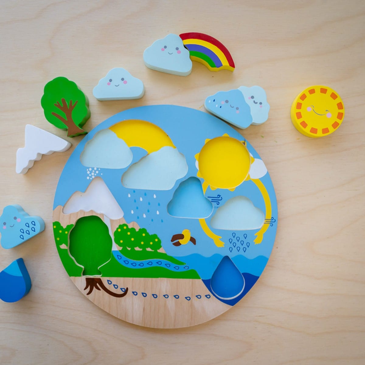 wooden number puzzle, toddler counting toys
